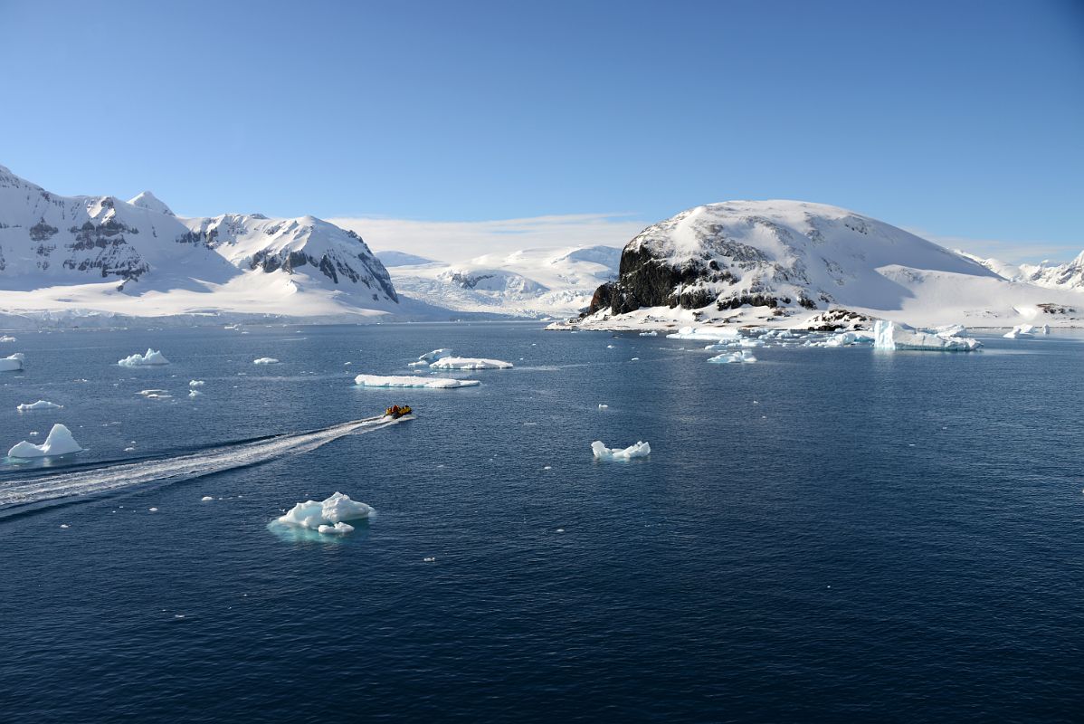 08C Zodiac Heading For Cuverville Island From Quark Expeditions Antarctica Cruise Ship
